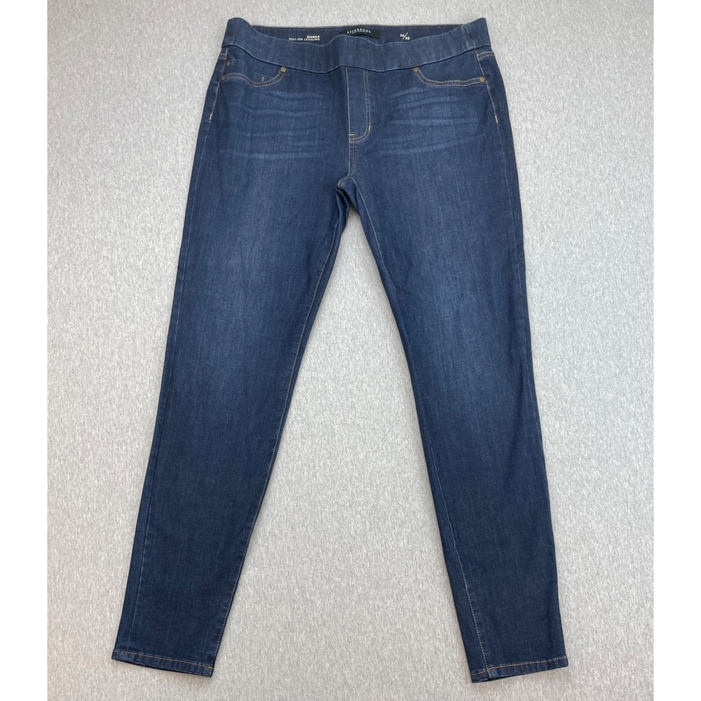 Liverpool Jeans Womens 14/32 Blue Cotton Blend Stretch Pull On Legging